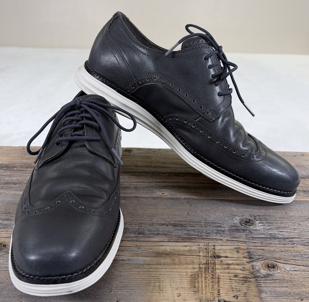 Cole Haan Dark Grey Men's ØriginalGrand Wingtip Oxford Shoe Size 10 Charity